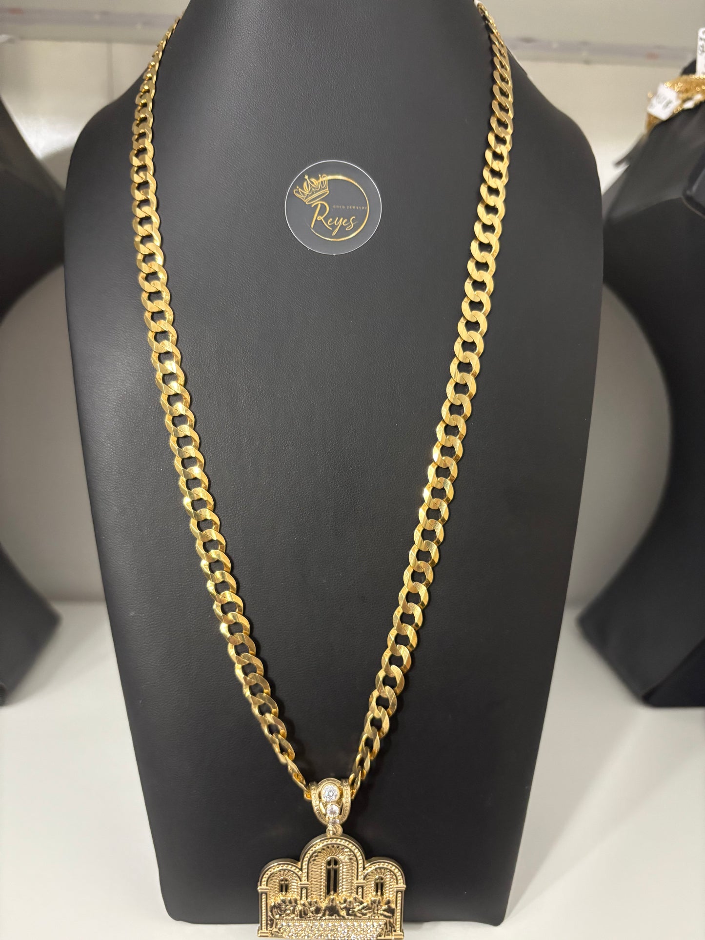 Chain with pendant Solid Curv 10k