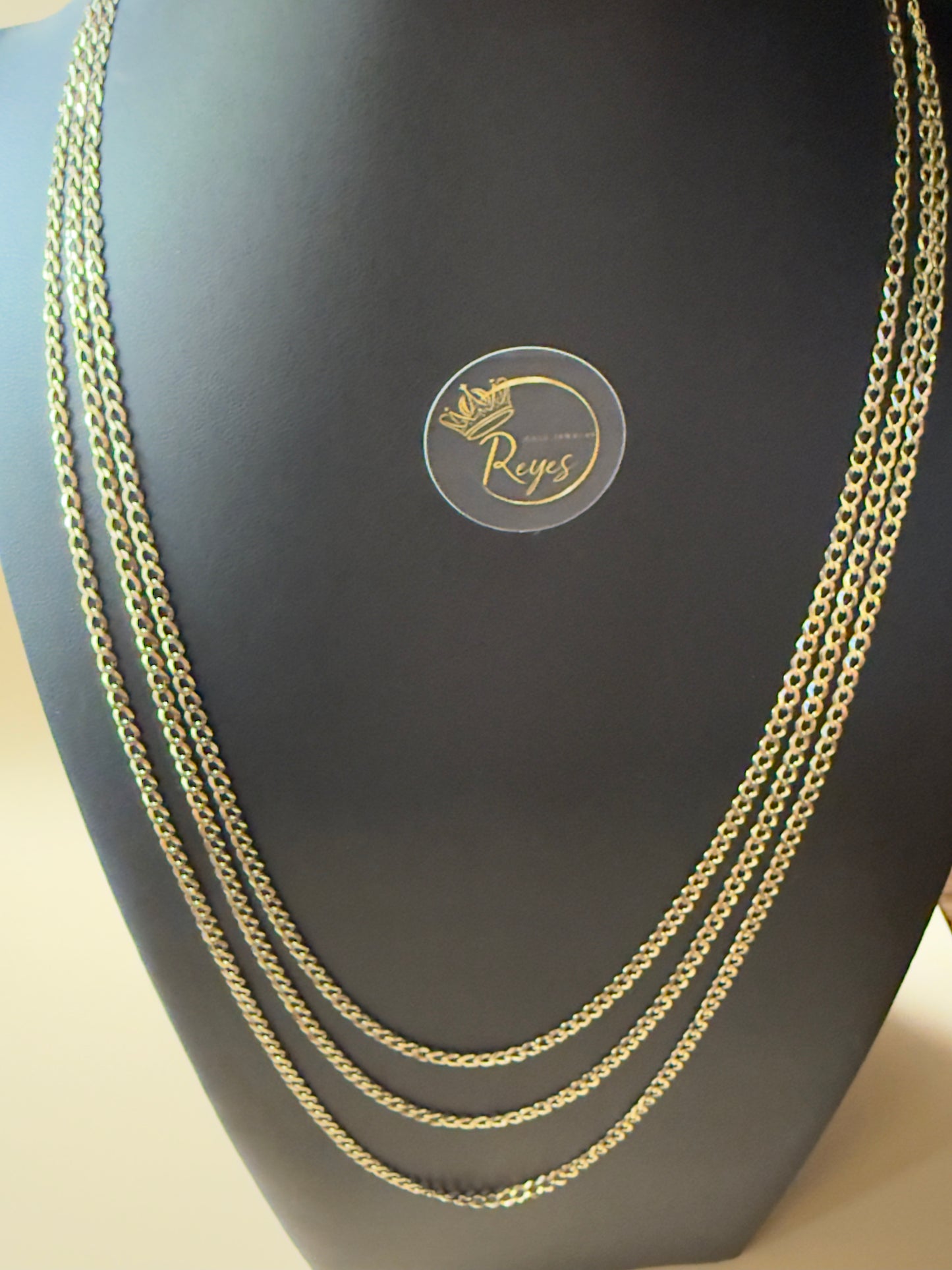 14K Solid Curb Italian Gold
