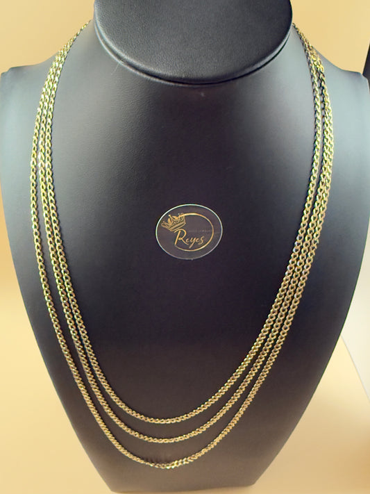 14K Solid Curb Italian Gold