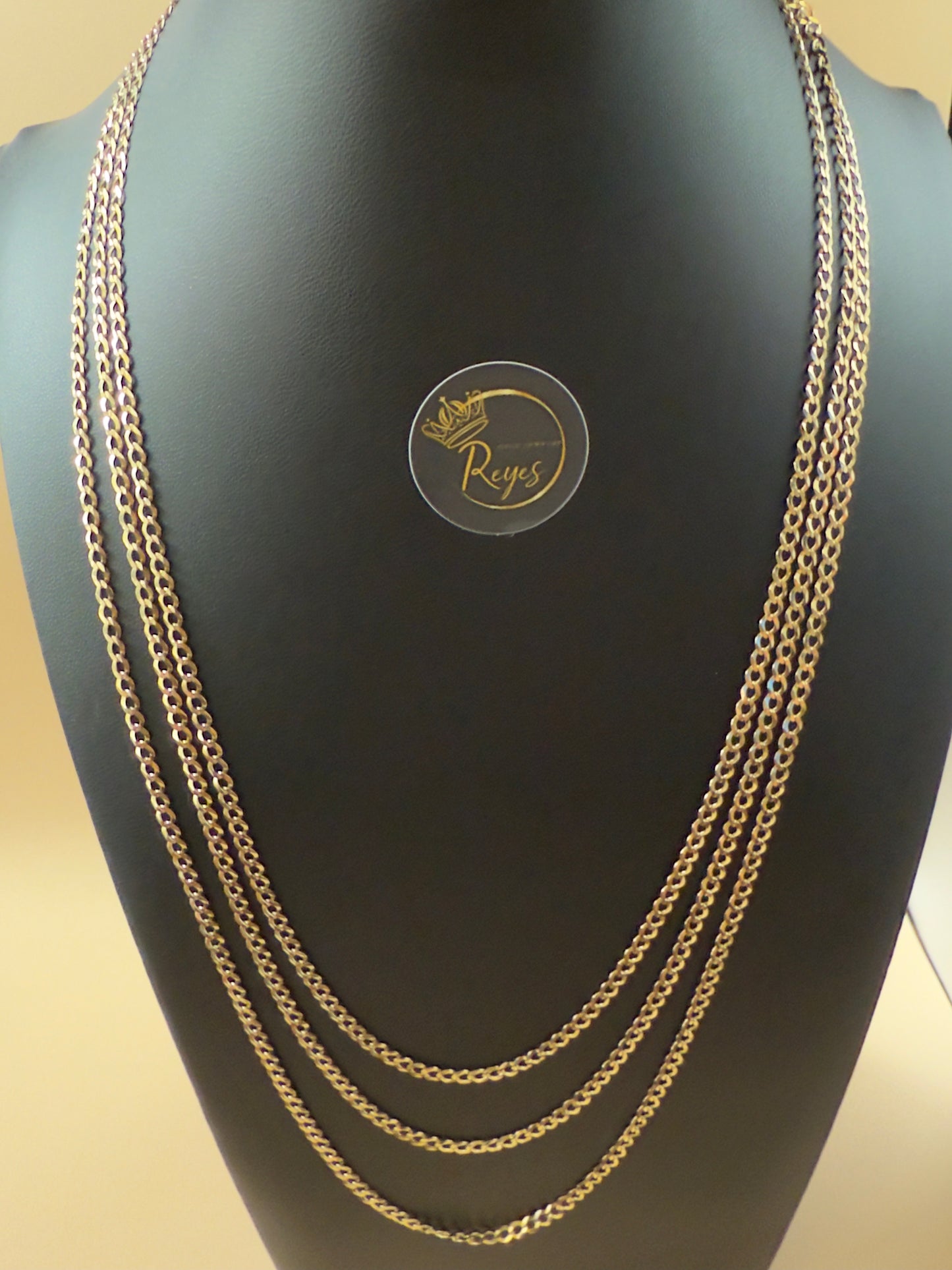 14K Solid Curb Italian Gold