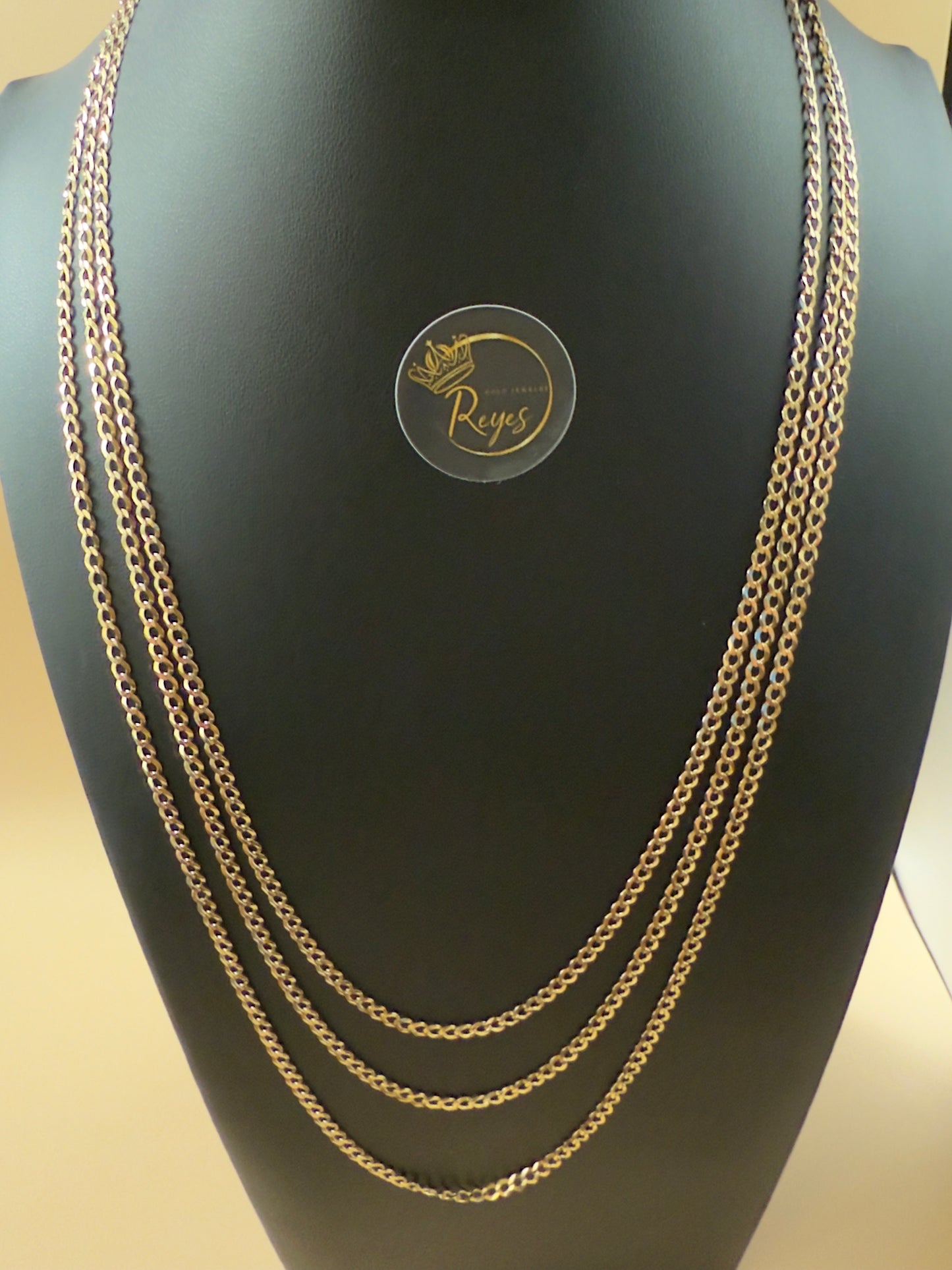 14K Solid Curb Italian Gold