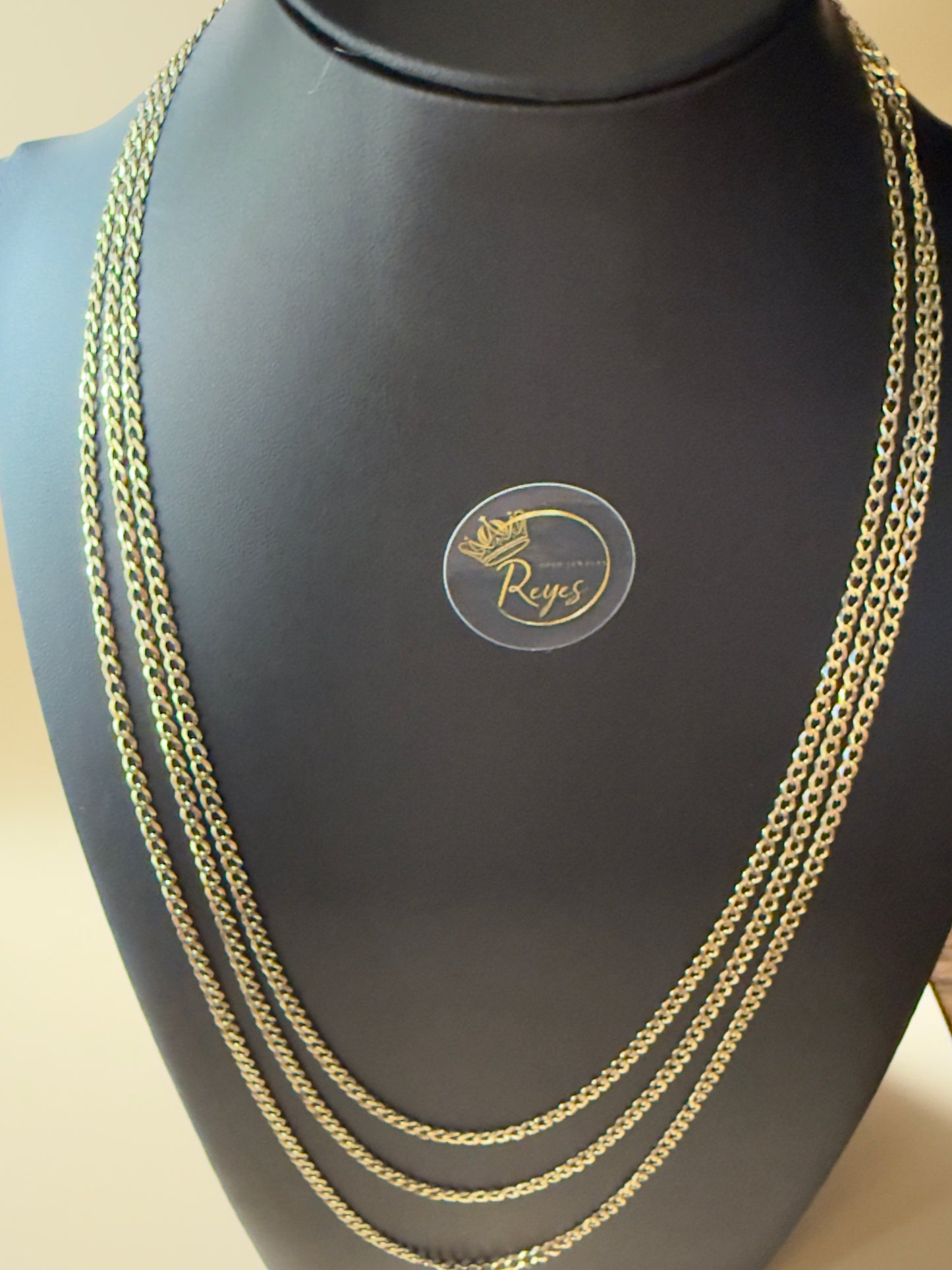 14K Solid Curb Italian Gold