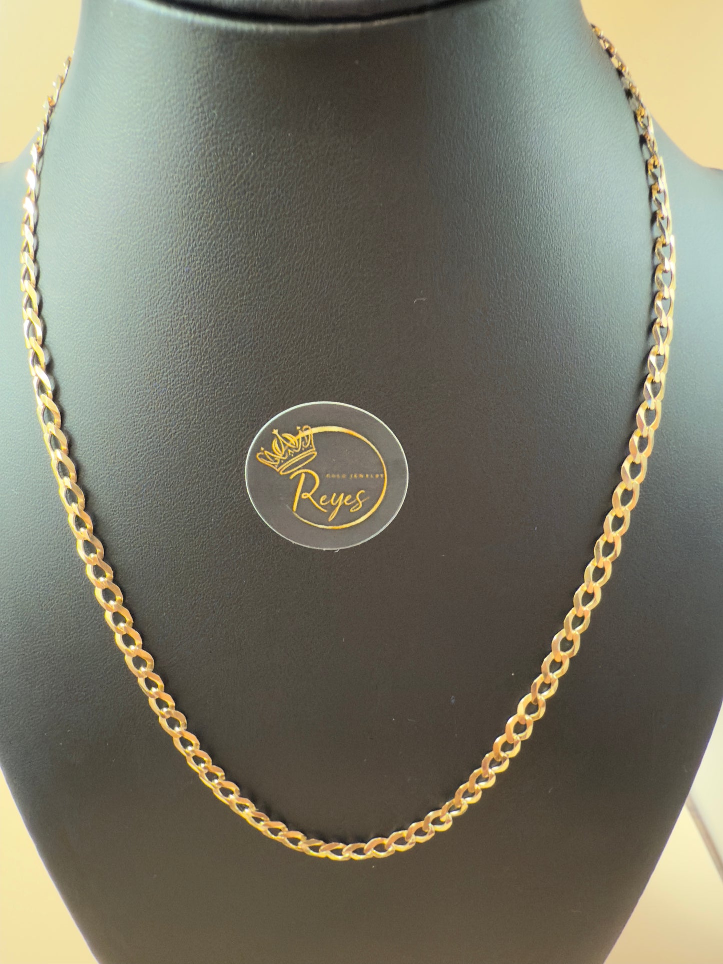 14K Italian Solid Curb 18"