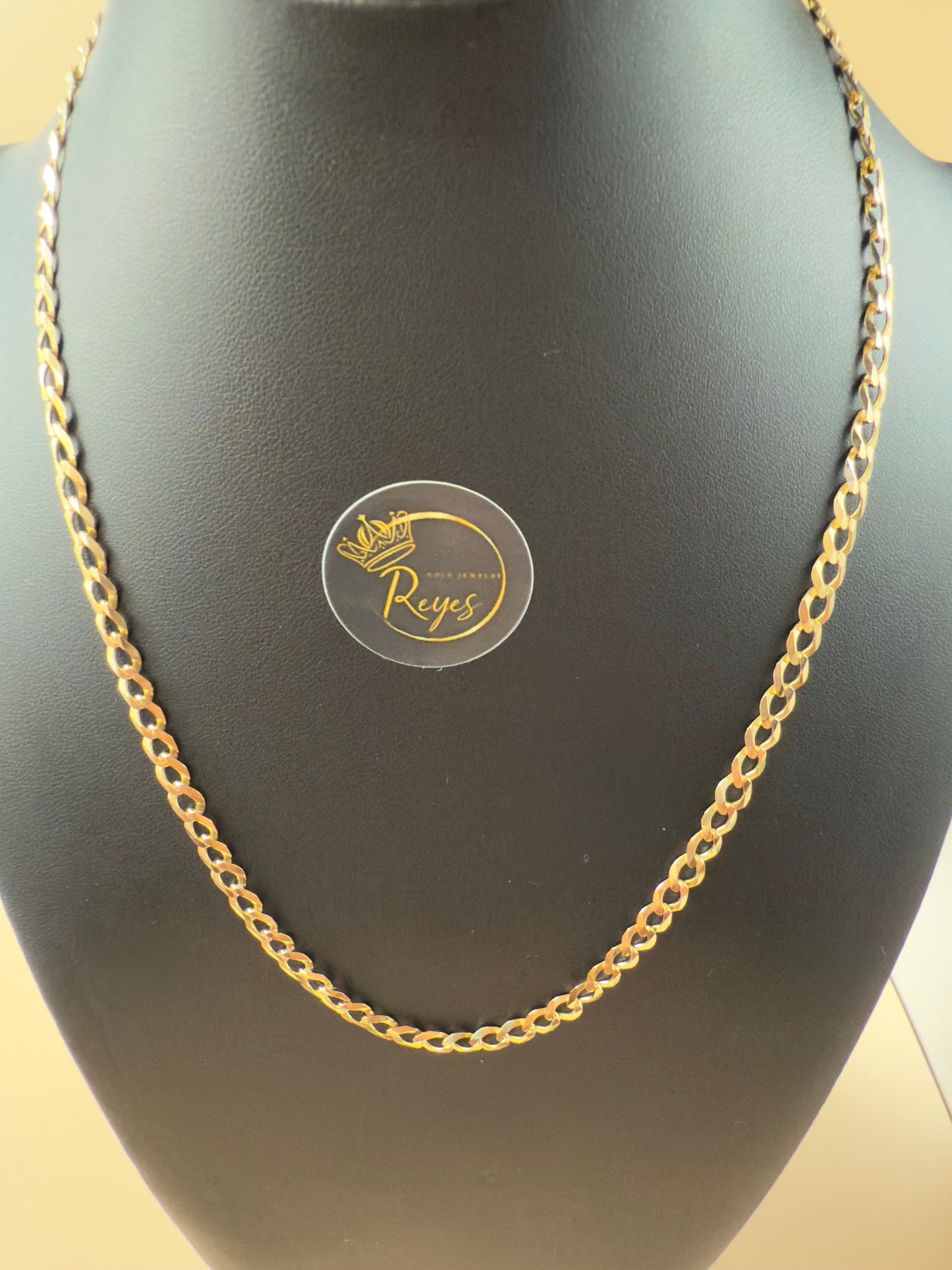 14K Italian Solid Curb 18"