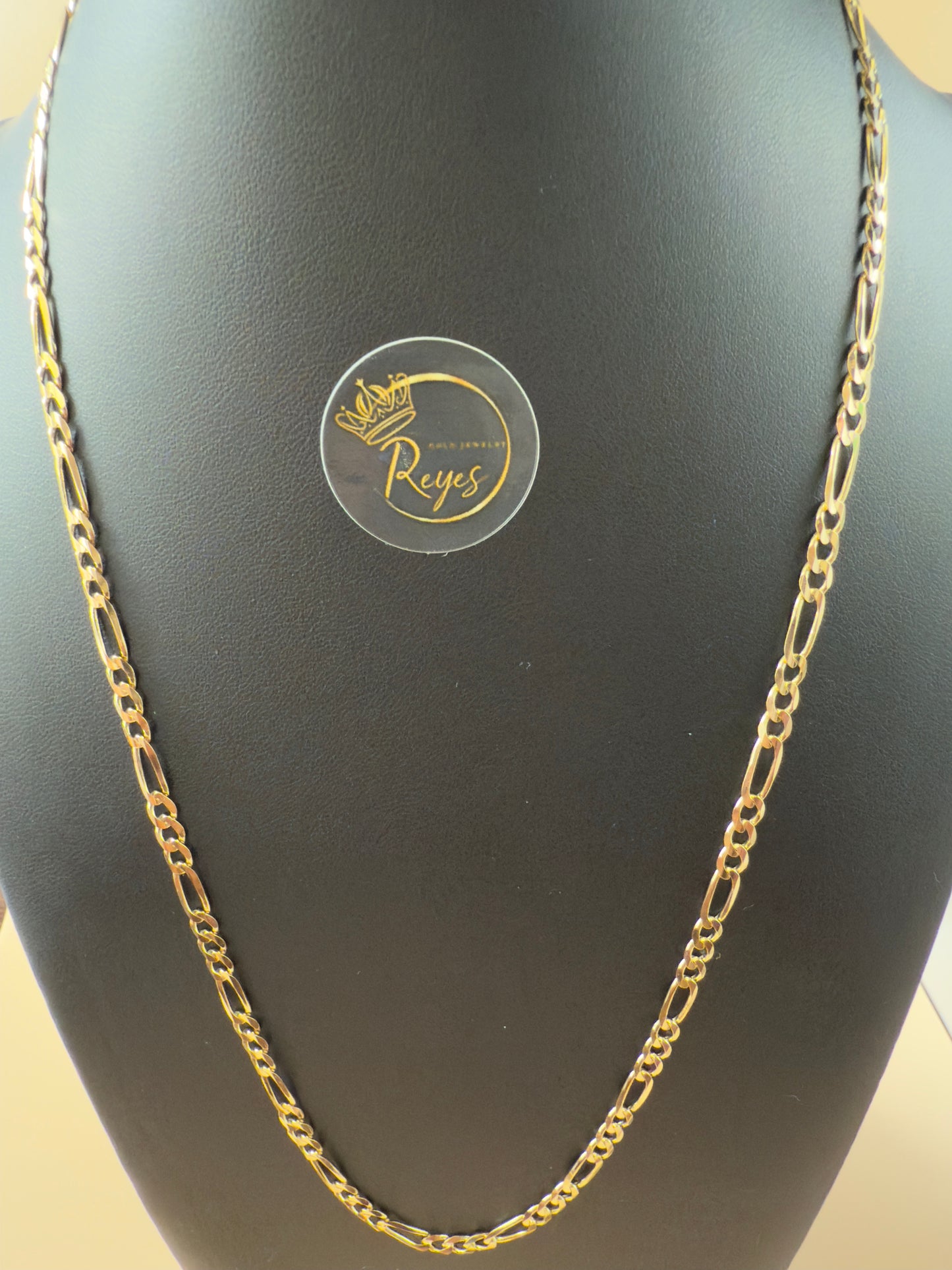 14K Solid Figaro 22"  4mm