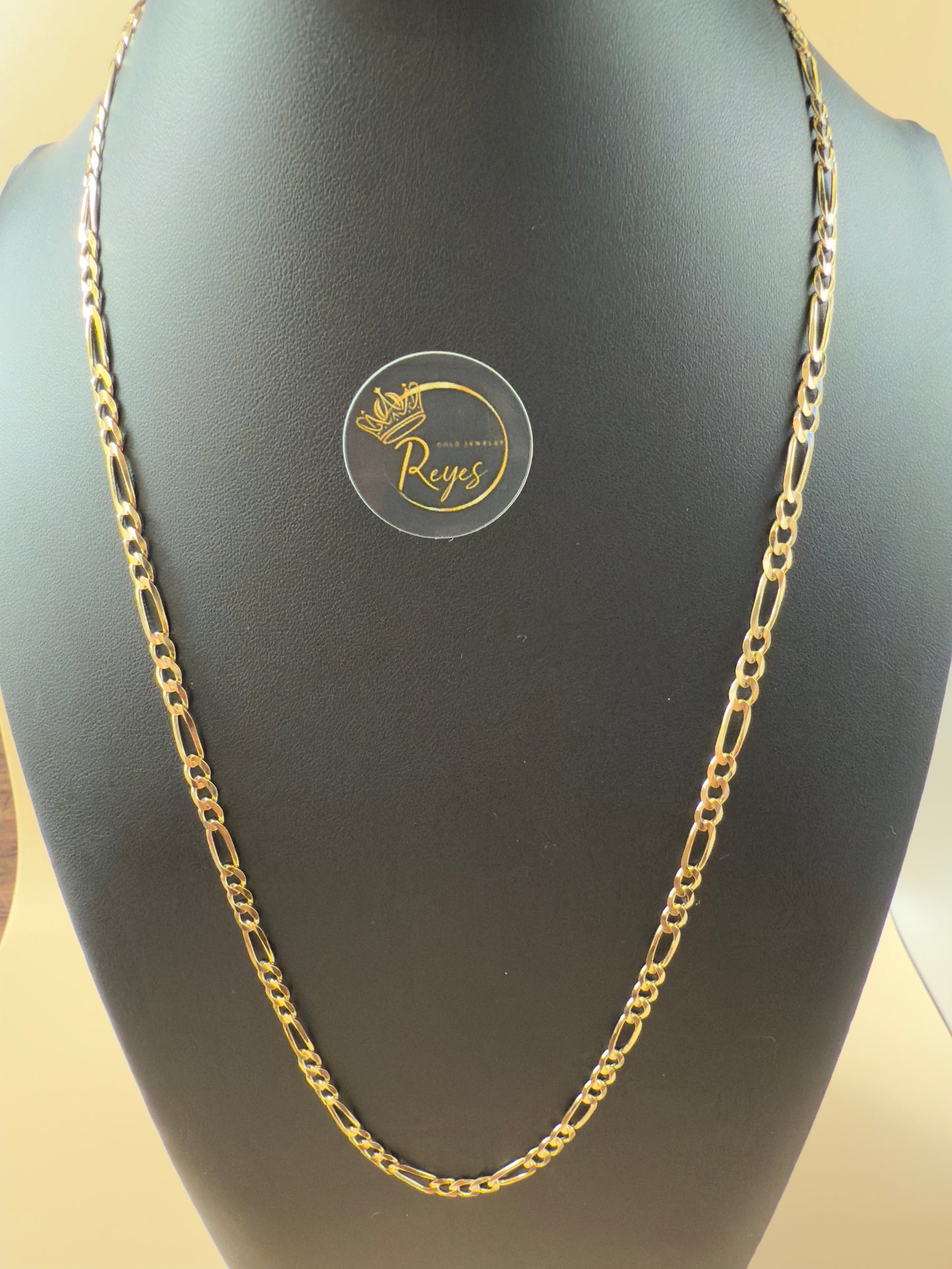 14K Solid Figaro 22"  4mm