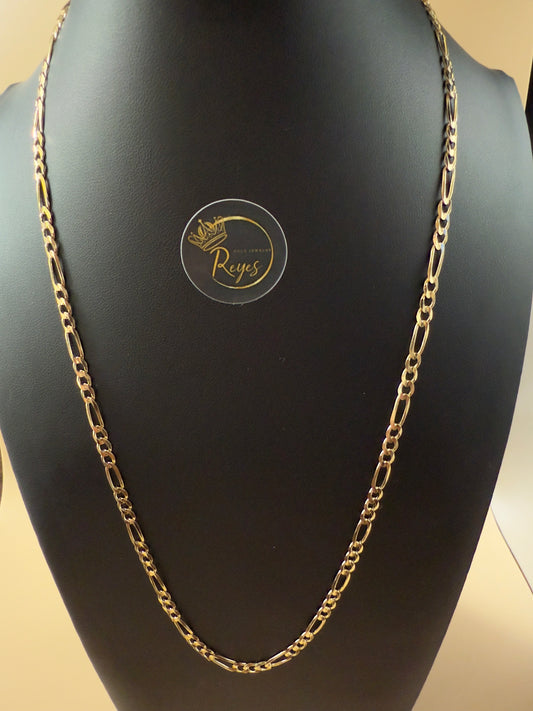 14K Solid Figaro 22"  4mm