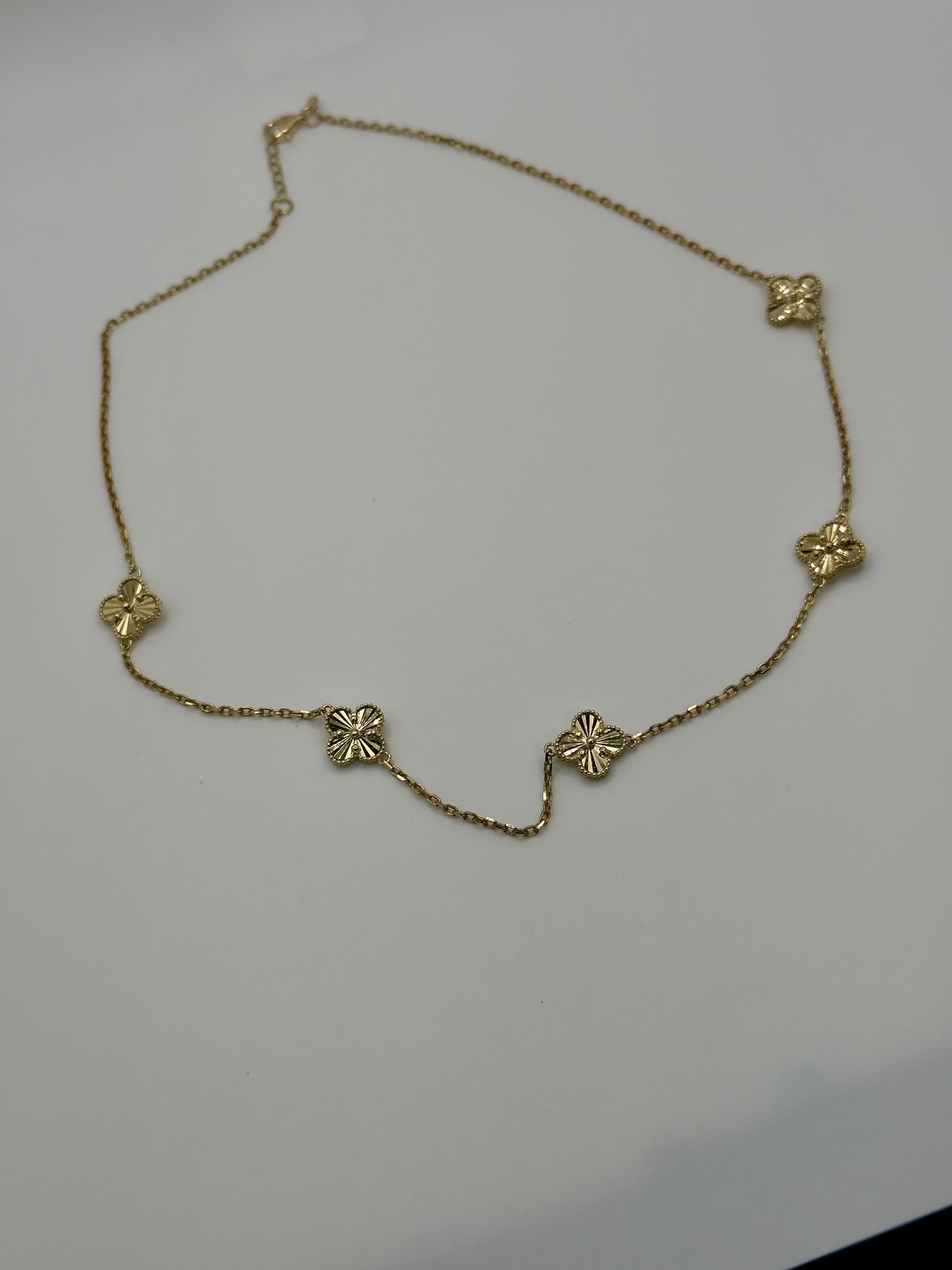 10K Gold Clover Jewelry Set