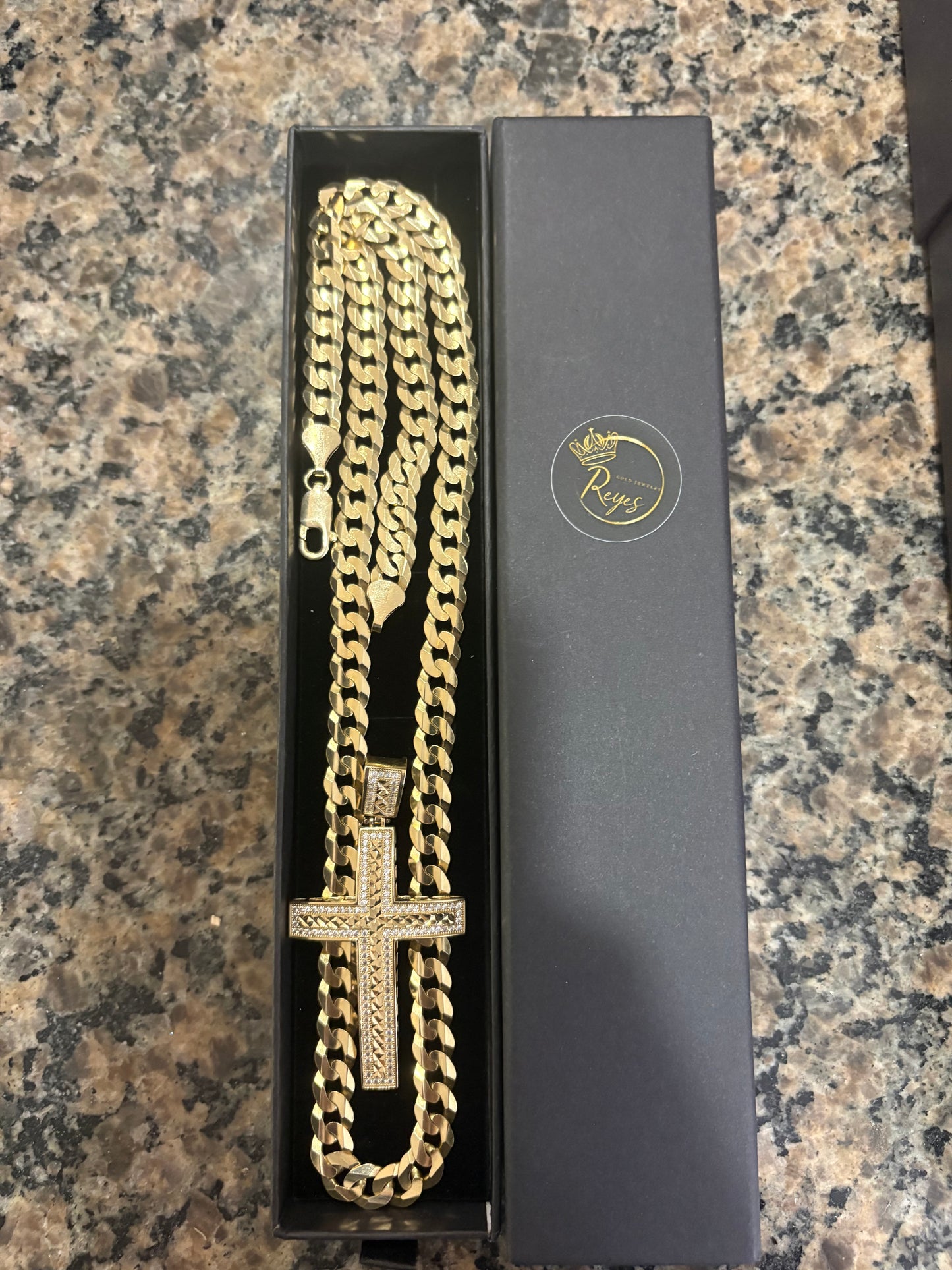 Italian Solid Curb Chain and Pendants