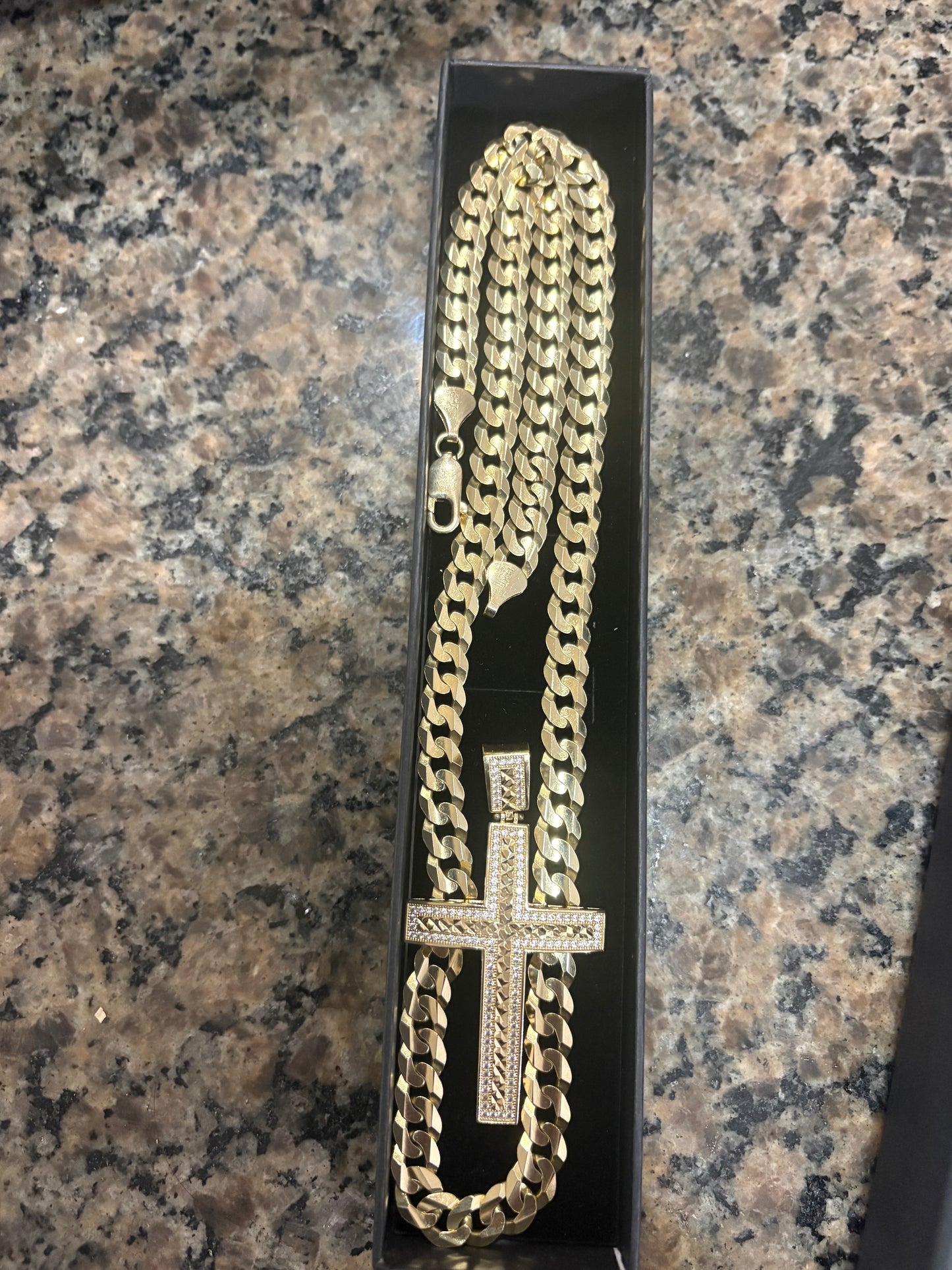 Italian Solid Curb Chain and Pendants