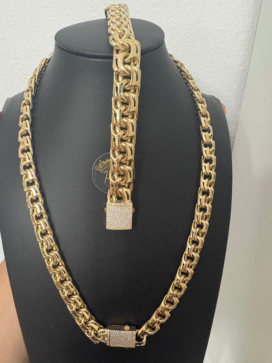 14K Gold Chain & Bracelet Set 86.6gr